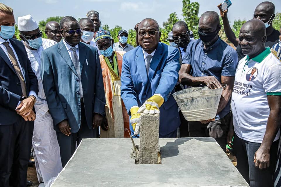05/11/21 Korhogo: Pose de la première pierre de l'abattoir de volailles